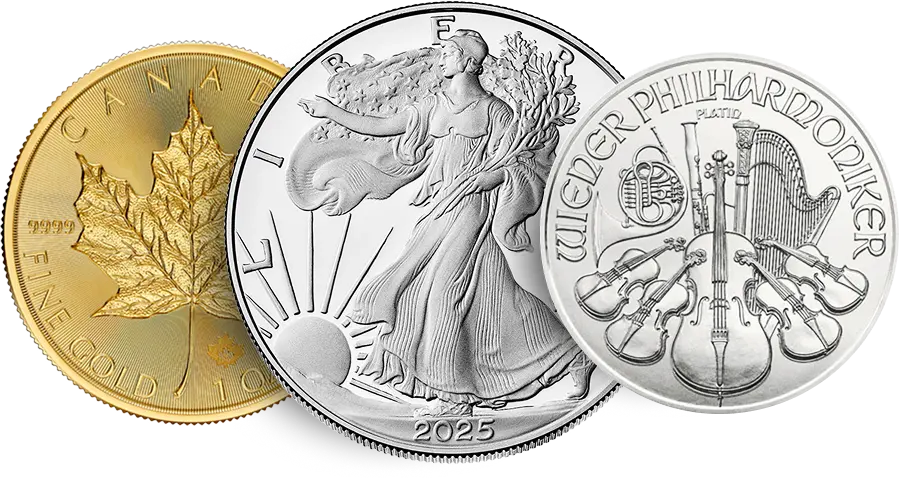 Gold and silver bullion coins