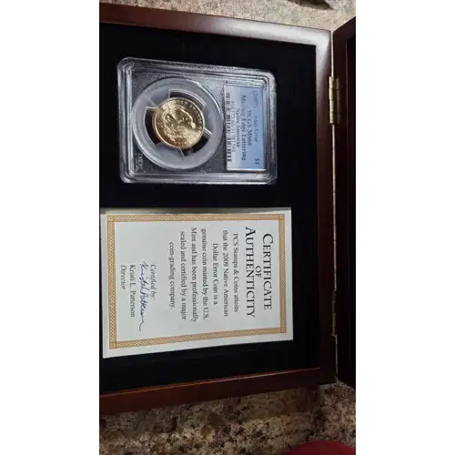 (2009) $1 Native American  Missing Edge Lettering (2)