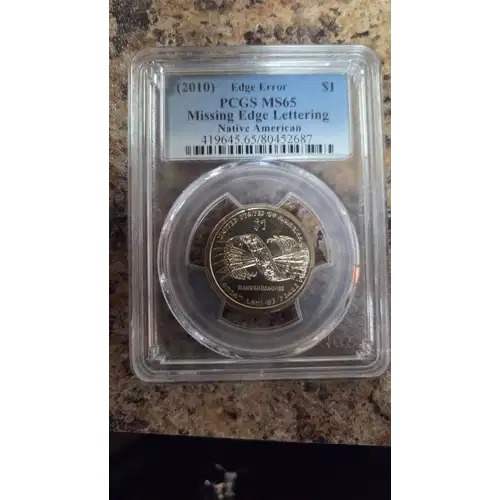 (2010) $1 Native American Missing Edge Lettering