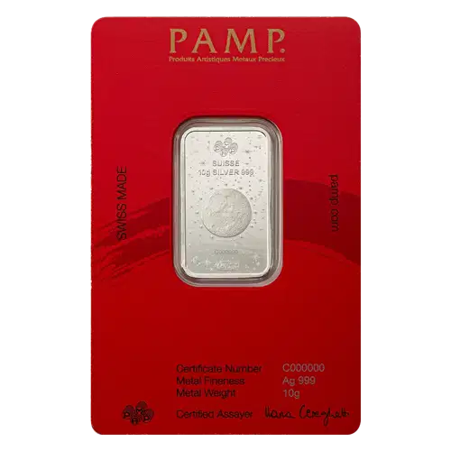 10g PAMP Silver Bar - Year of The Horse (3)