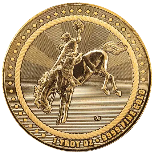 1/10 oz Cowboy - Buffalo Privy Gold Round (3)