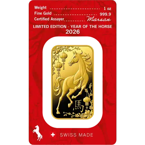 1oz Heraeus Minted Gold Bar - Year of The Horse (3)