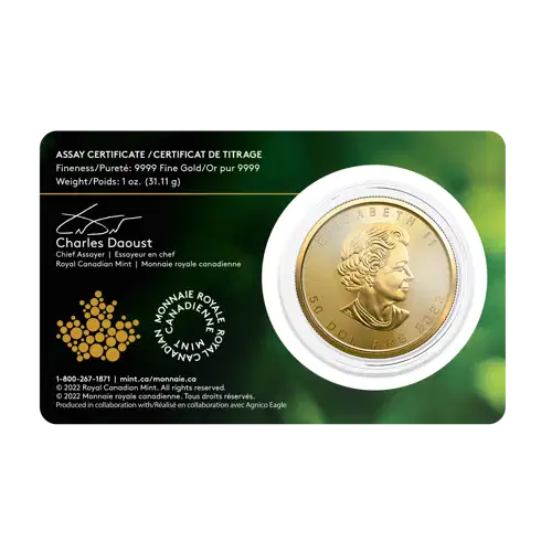 2022 1oz Canadian Gold Maple Leaf - Single Source Mine (3)