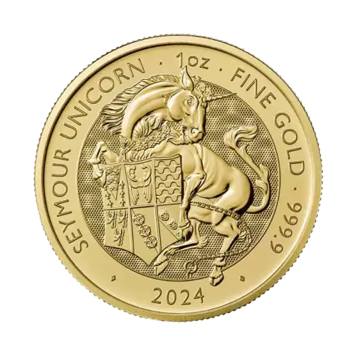 2024 1 oz British Tudor Beasts: Seymour Unicorn Gold Coin (2)