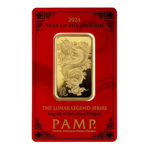 2024 1 oz PAMP Suisse Lunar Legend Azure Dragon Gold Bar (5)