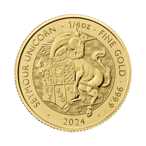 2024 1/4oz British The Royal Tudor Beasts - Gold Seymour Unicorn (2)