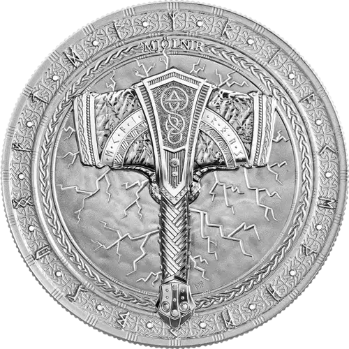 2025 1 oz Artefacts: Mjölnir Silver Coin (3)