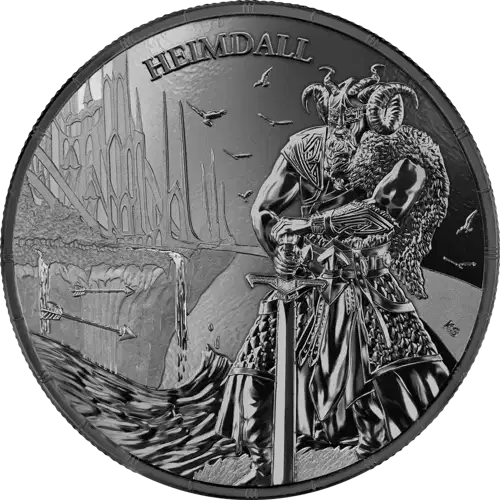 2025 1 oz Ragnarök: Heimdall Black Silver Coin (3)