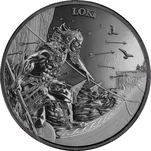 2025 1 oz Ragnarök: Loki Black Silver Coin (2)