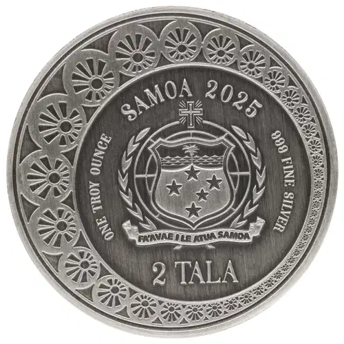 2025 1 oz Samoan - Mermaid & Pearl Antique & Colorized Silver Coin (3)