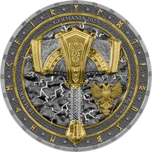 2025 2 oz Artefacts: Mjölnir Silver Coin (2)