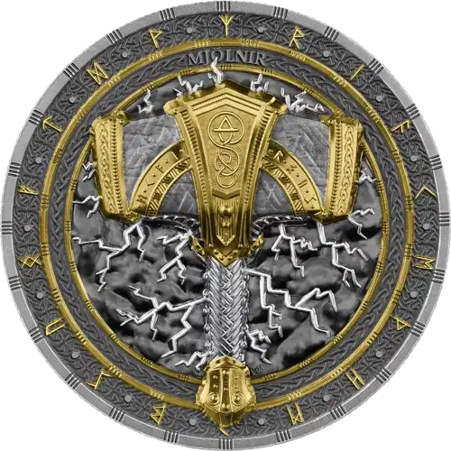 2025 2 oz Artefacts: Mjölnir Silver Coin (3)