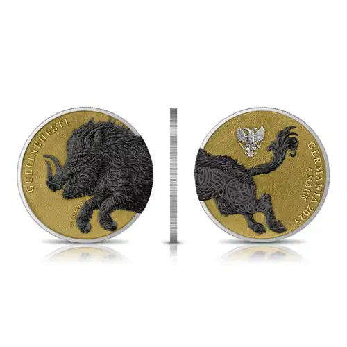 2025 2 X 1 oz Germania Beasts - Gullinbursti Geminus Silver Coin (2)