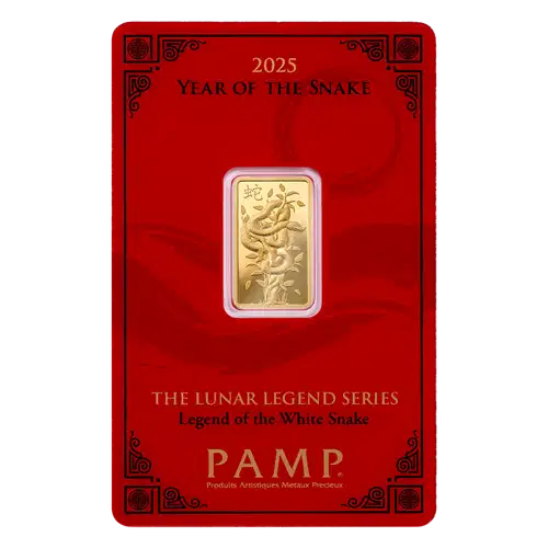 2025 5g PAMP Gold Bar - Year of the Snake (2)