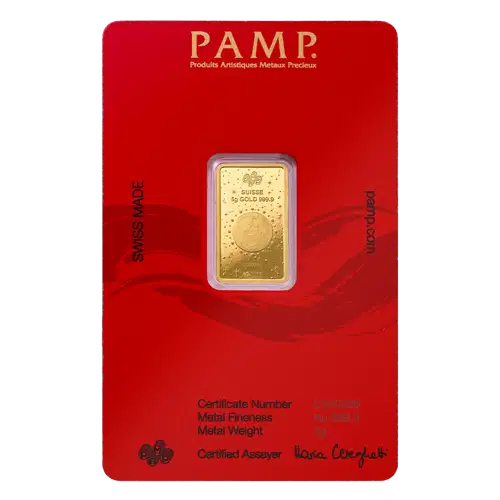 2025 5g PAMP Gold Bar - Year of the Snake (3)