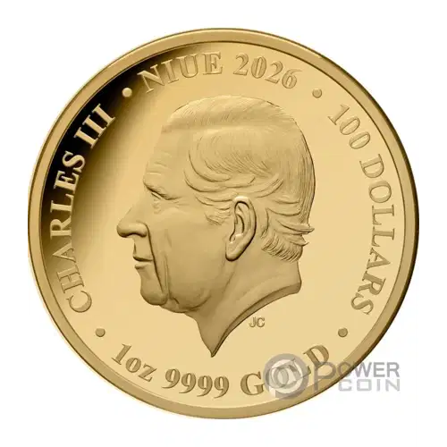 2026 1 oz Niue - Tasmanian Tiger Gold Coin - $100 Dollar (3)