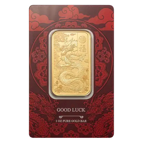 2026 1oz PAMP Gold Bar - Good Luck Yellow Dragon (3)