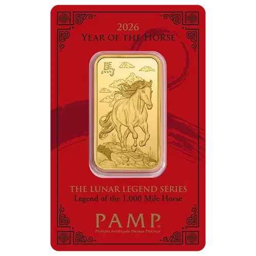 2026 1oz PAMP Gold Bar - Year of the Horse (3)