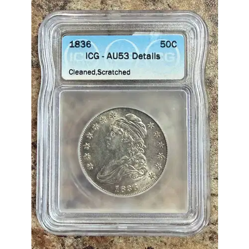 Half Dollars---Capped Bust, Reeded Edge 1836-1839 -Silver- 0.5 Dollar