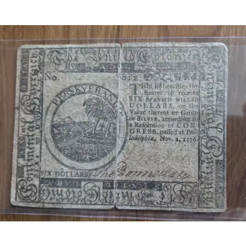 November 2, 1776 $6 15 (2)
