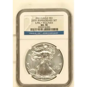 2011 25TH ANNIVERSARY SET EARLY RELEASES OFFICIAL US MINT SET (2)