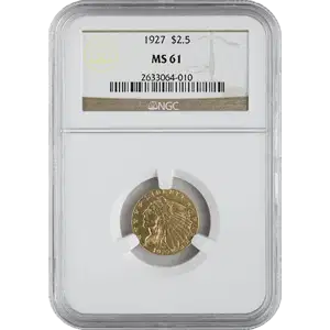 Indian $2.5 (1908 - 1929) - NGC - MS61